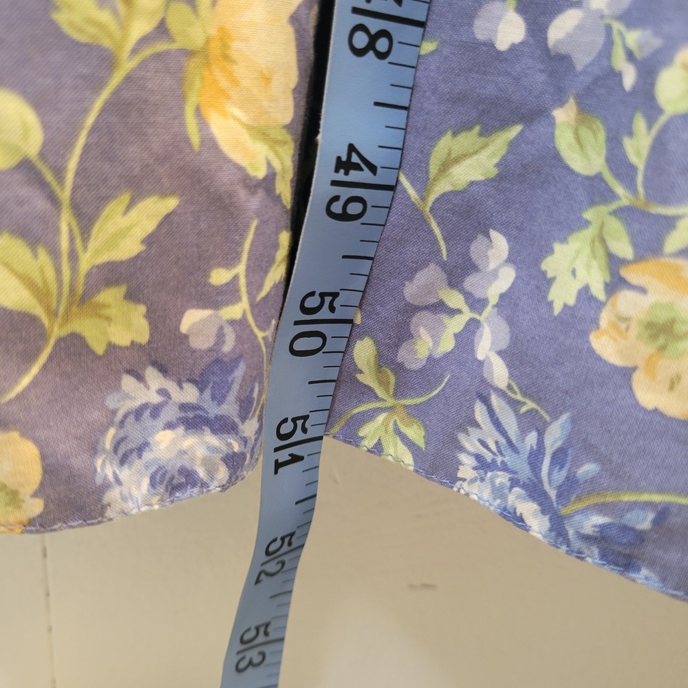 Vtg Laura Ashley Made in UK Floral Cotton Prairie Cottage Midi Dress Women 14 - Picture 4 of 15